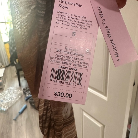 Wild Fable Cream Brown Ruched Bodycon Mini Dress NWT - Picture 5 of 5